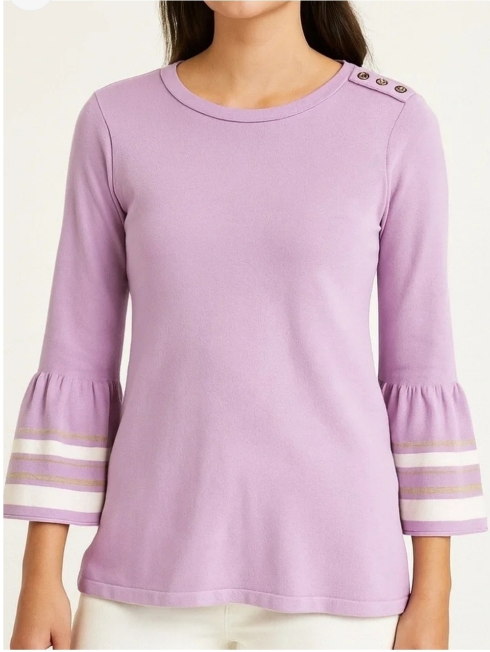 Lilly Pulitzer Lilac Purple Callee Bell Sleeve Sweater Sz Medium